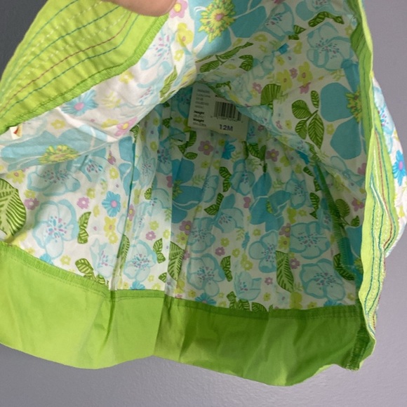 George Kids Dress with Green and Blue Floral DesignSize 12 Months - Picture 8 of 9